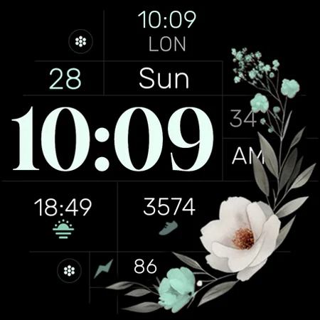 Simple Floral Watch Face screenshot