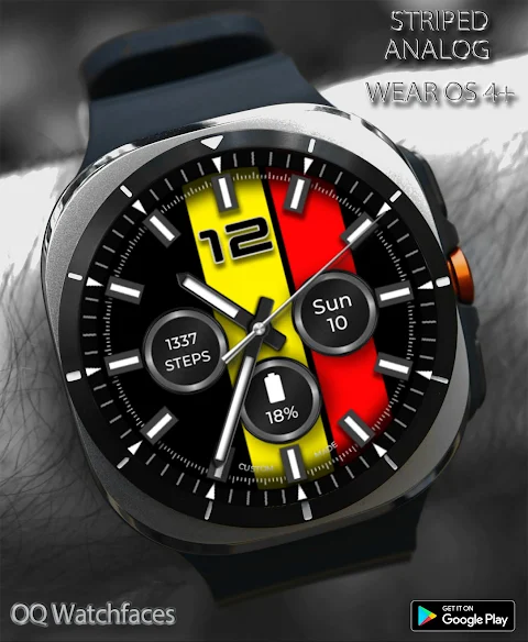 Striped Analog WF Wear OS 4+ screenshot