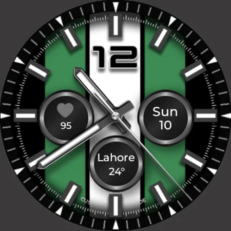 Striped Analog WF Wear OS 4+ screenshot