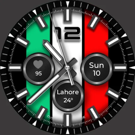 Striped Analog WF Wear OS 4+ screenshot