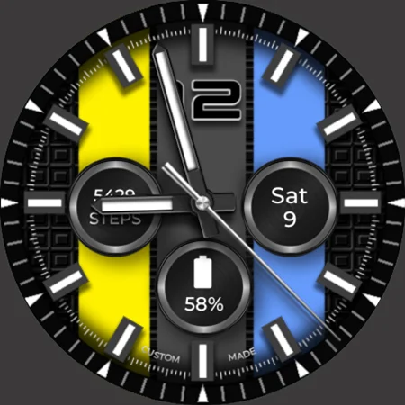 Striped Analog WF Wear OS 4+ screenshot