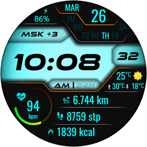 Vexitor Digital Watch Face screenshot