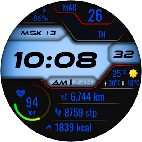 Vexitor Digital Watch Face screenshot