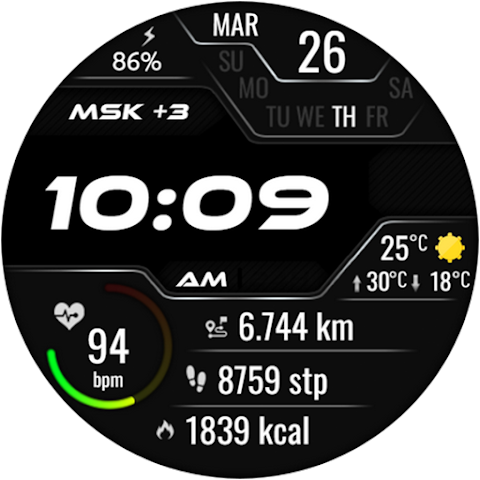 Vexitor Digital Watch Face screenshot