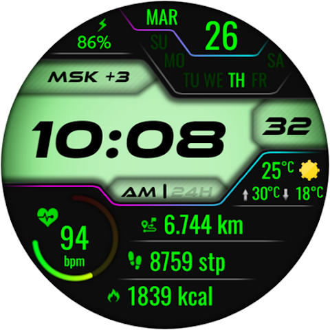 Vexitor Digital Watch Face screenshot