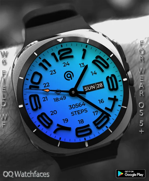 W6 Field Watch Face Wear OS 5+ screenshot