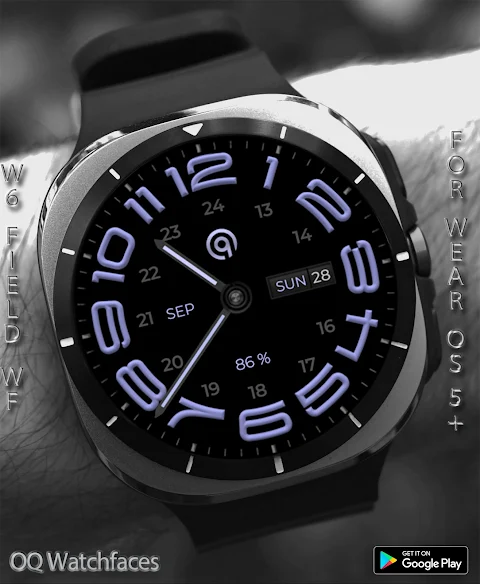 W6 Field Watch Face Wear OS 5+ screenshot