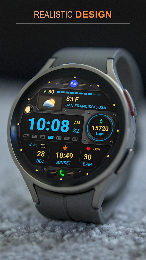 WFP 125 Digital watch face screenshot
