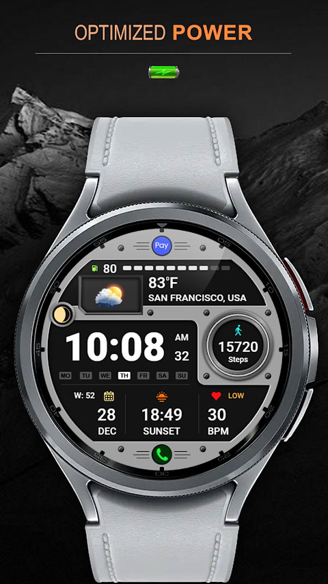 WFP 125 Digital watch face screenshot