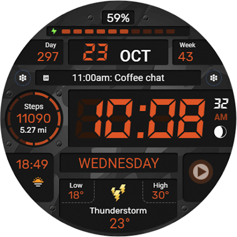 WFP 129 Military watch face screenshot
