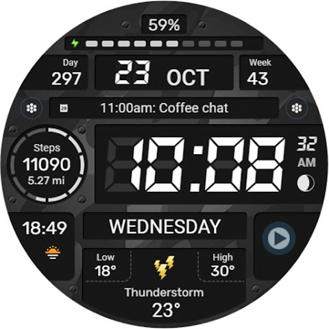 WFP 129 Military watch face screenshot