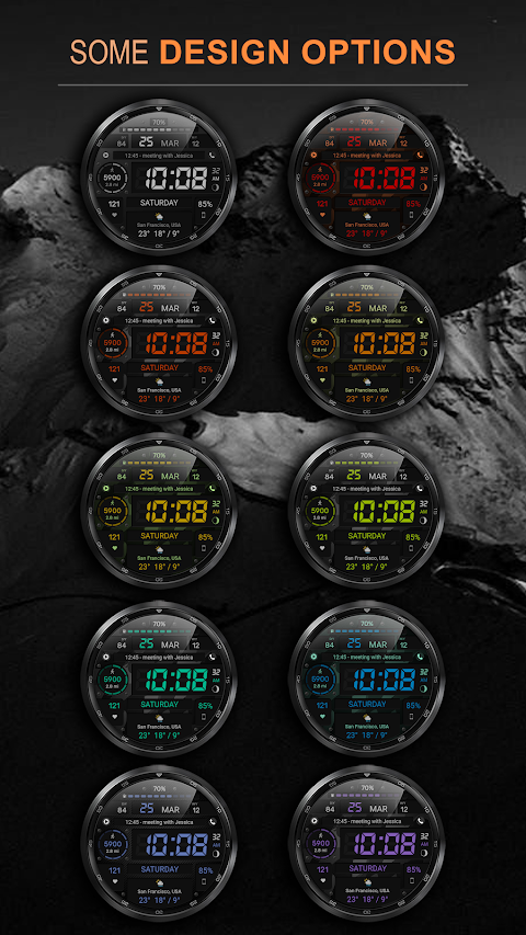 WFP 129 Military watch face screenshot