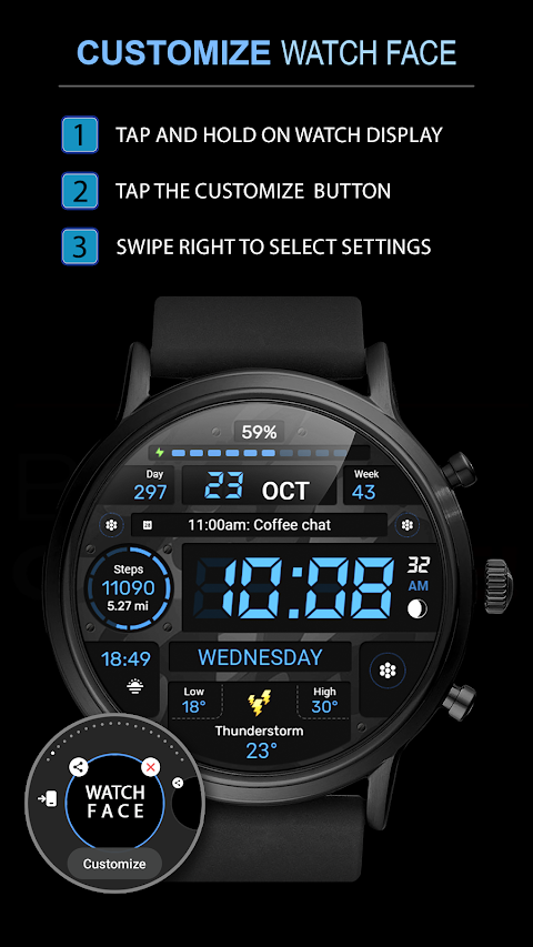 WFP 129 Military watch face screenshot