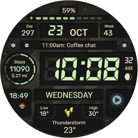 WFP 129 Military watch face screenshot