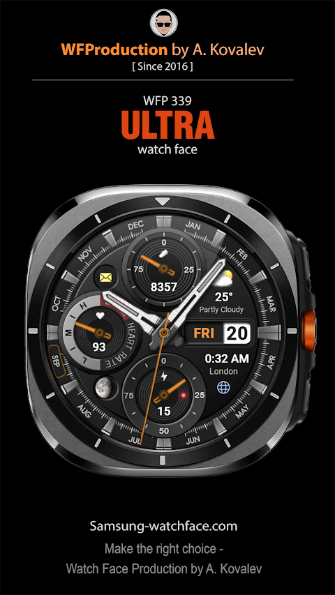 WFP 339 Ultra watch face screenshot