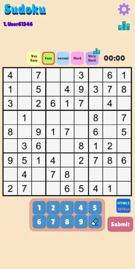 [365fun] Sudoku screenshot