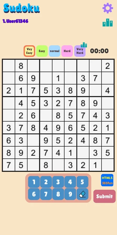 [365fun] Sudoku screenshot