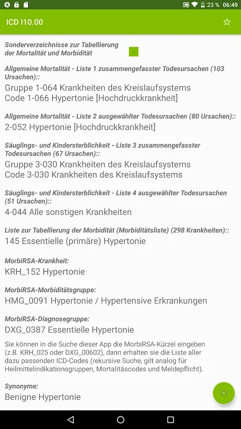 ICD 10 – ICD 11 Diagnosen Pro screenshot