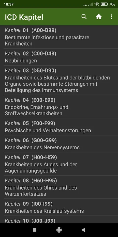 ICD 10 – ICD 11 Diagnosen Pro screenshot