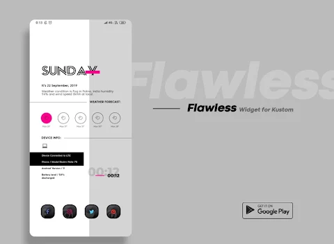 Flawless KWGT screenshot