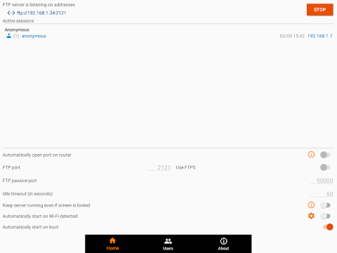FTP Server screenshot