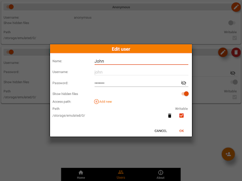 FTP Server screenshot