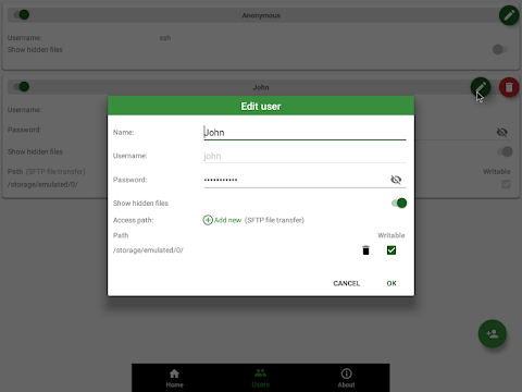 SSH Server screenshot