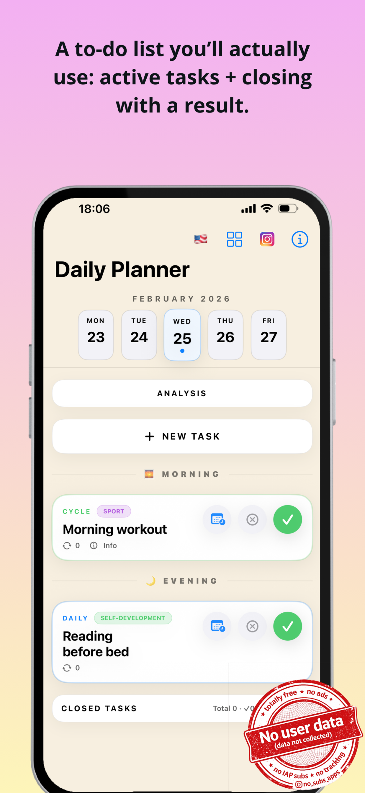 Daily Planer: No Subs Apps screenshot
