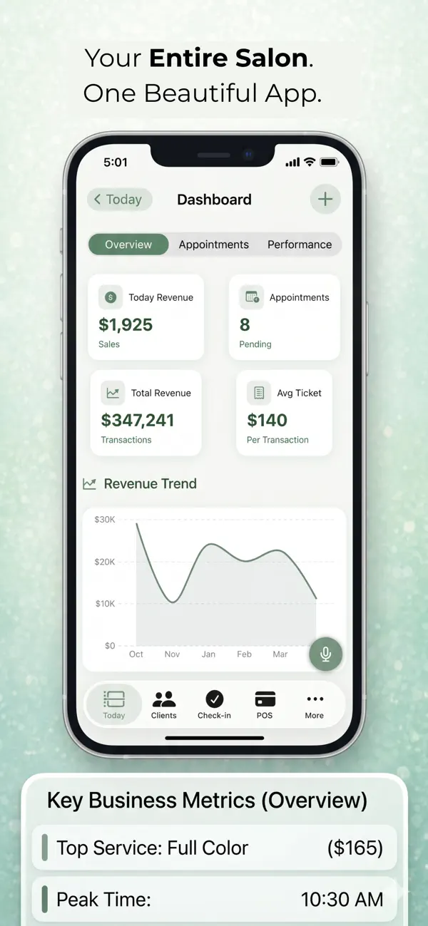 Salon & Barber Booking Manager screenshot