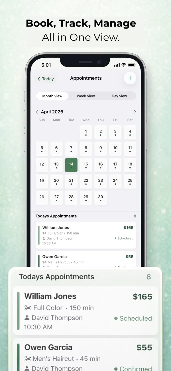 Salon & Barber Booking Manager screenshot