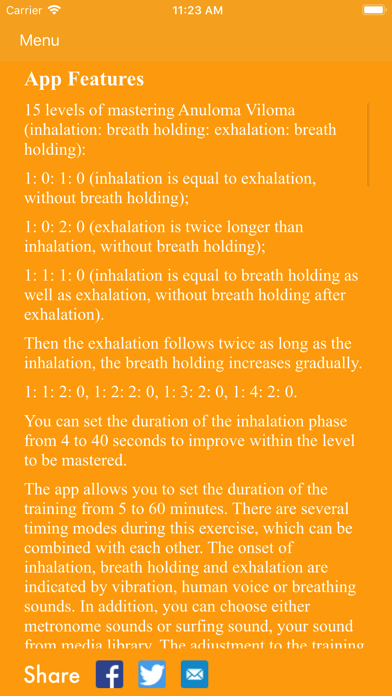 Pranayama Breathing Yoga Timer screenshot