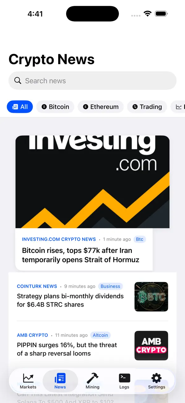 Bitcoin Miner CPU (BTC) Gold screenshot