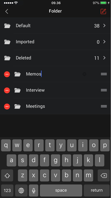Voice Memos – SoundNote Pro screenshot