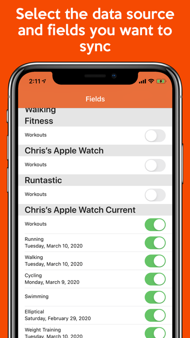 Health App to Strava Sync screenshot