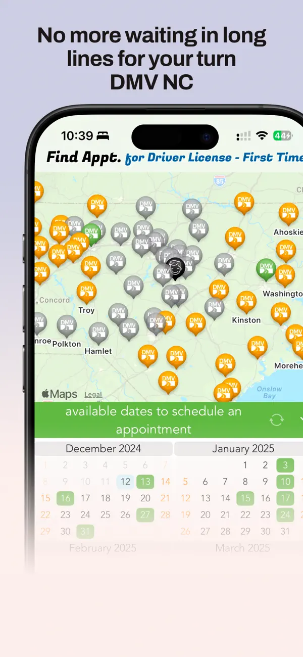 DMV NC Appointment screenshot