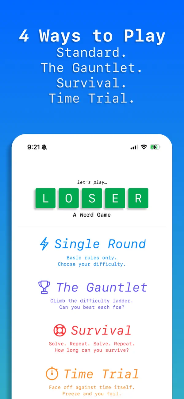 LOSER – A Word Game screenshot