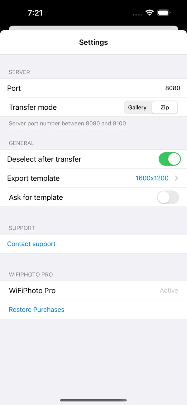 WiFiPhoto screenshot