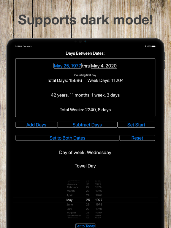 Between Dates Calendar Math screenshot