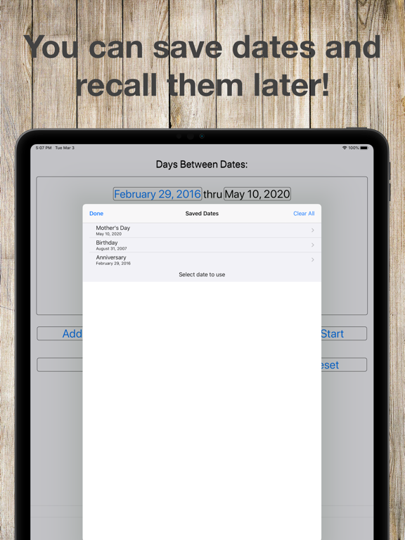 Between Dates Calendar Math screenshot