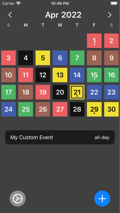 PostalCal screenshot