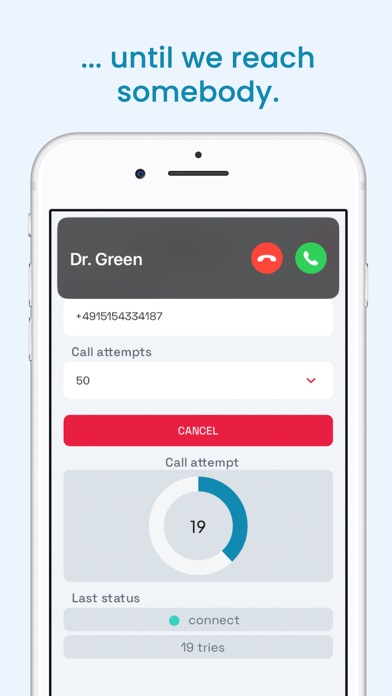 weCall4you (phone auto redial) screenshot