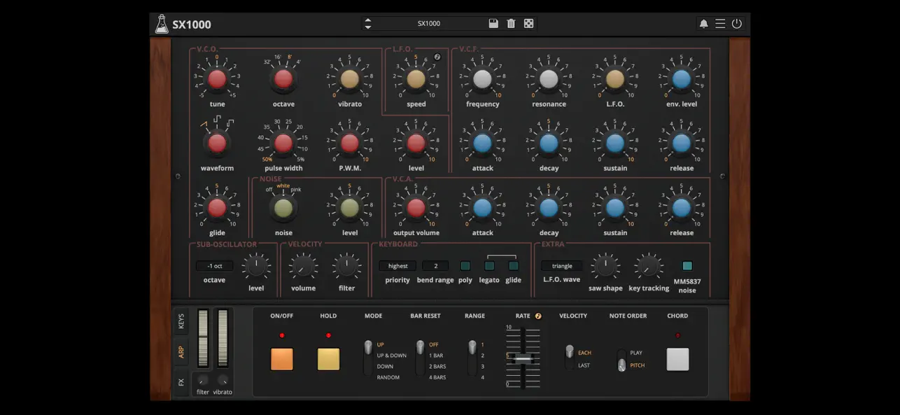 SX1000 – Analogue Synth screenshot