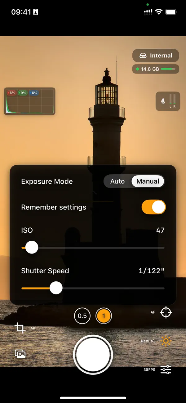 RAW Cam: Open Gate DNG Video screenshot