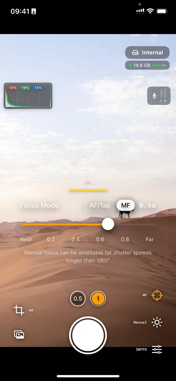 RAW Cam: Open Gate DNG Video screenshot