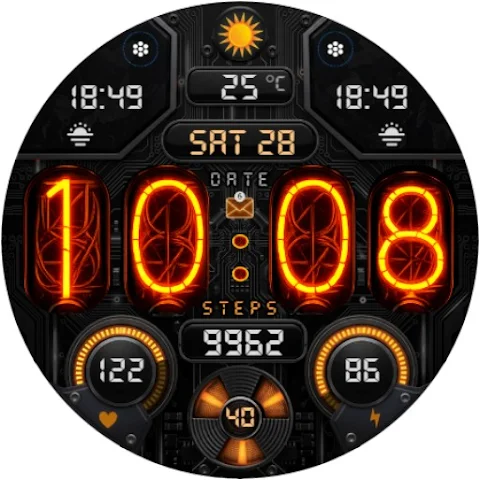 Nixie Digital Watch Face A10 screenshot