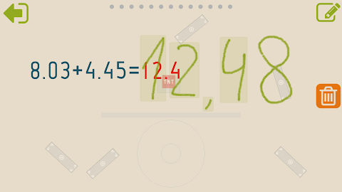 Decimals 4th grade Math skills screenshot