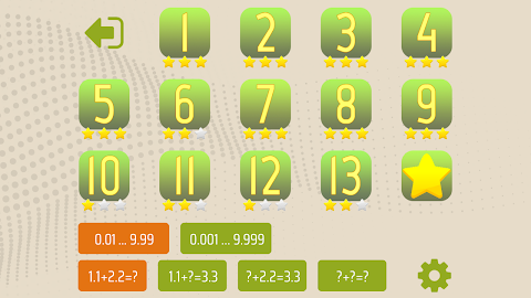 Decimals 4th grade Math skills screenshot