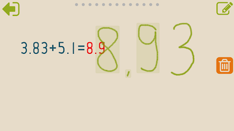 Decimals 4th grade Math skills screenshot