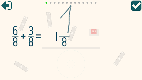 Add and subtract fractions screenshot