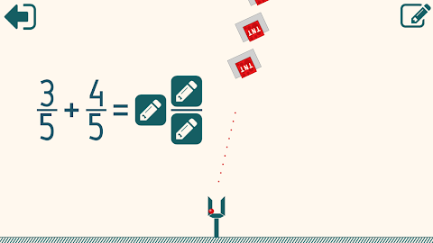 Add and subtract fractions screenshot